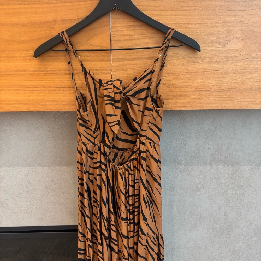 FAITHFULL THE BRAND Corvina Animal Print Midi Dress, Size 2 - Picture 10 of 14